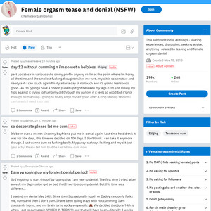 https://reddit.com/r/femaleorgasmdenial/